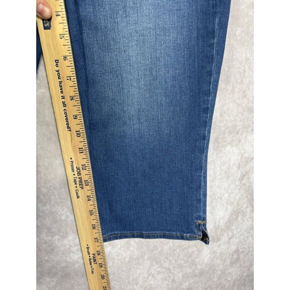 Talbots Jeans Womens 12 Blue Pedal Pusher Capri Jean Denim Comfort Stretch - Picture 7 of 9